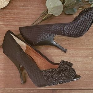 Poetic License "SPECTACLE" Black Peep Toe